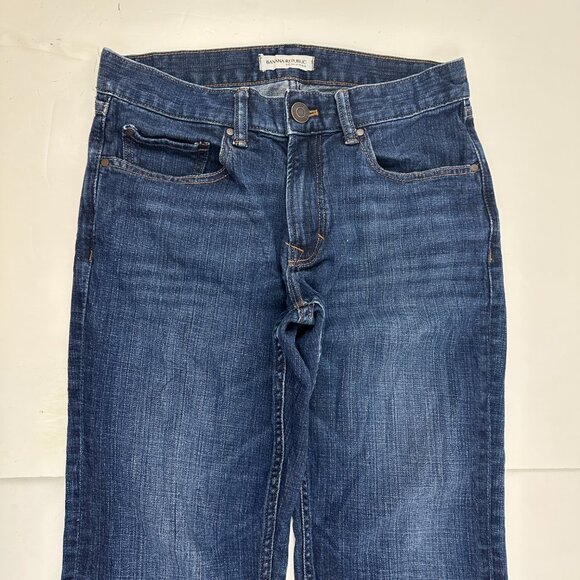 Banana Republic Boyfriend Women's size 27P Dark Wash Blue Denim Jeans - Picture 2 of 5